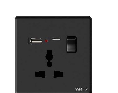 Multi Socket with USB-A & C — Lavish Black