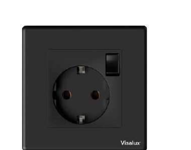 Neon Switch Socket 16A — Lavish Black