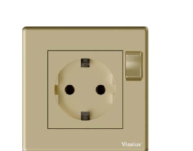 Neon Switch Socket 16A — Lavish Gold