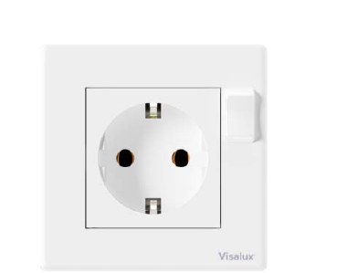 Neon Switch Socket 16A — Lavish White