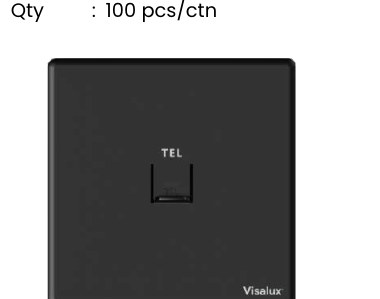 Telephone Outlet RJ11 — Lavish Black