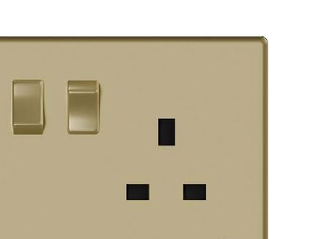 Multi Socket 2G with Neon Switch — Lavish Gold
