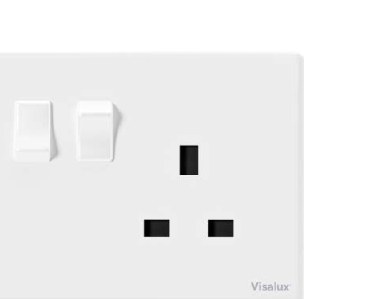 Multi Socket 2G + 2 USB-A & C with Neon Switch — Lavish White