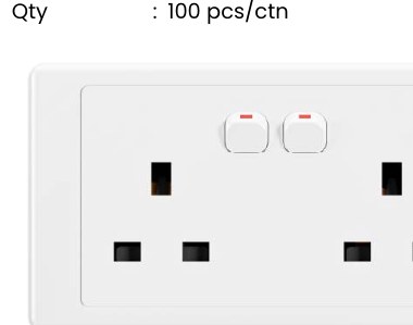 Socket 2G with Switch — Decor White