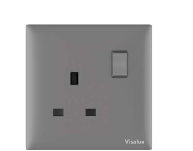 Switch Socket 1G 13A — Grand Dark Grey