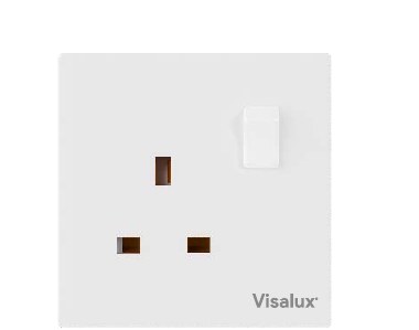 Switch Socket 1G 13A — Grand White