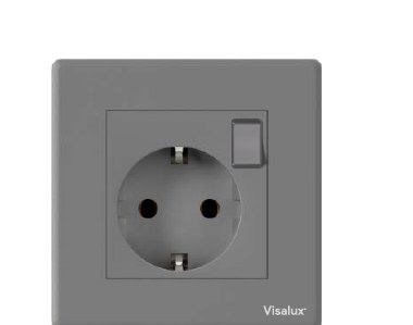 Switch Socket 1G 16A — Grand Dark Grey