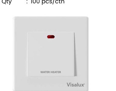 Water Heater Switch — Grand White