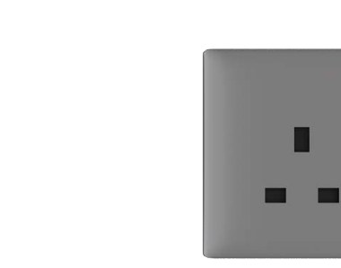 Socket 2G with Switch — Grand Dark Grey