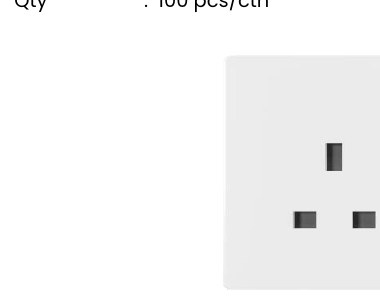 Socket 2G with Switch — Grand White